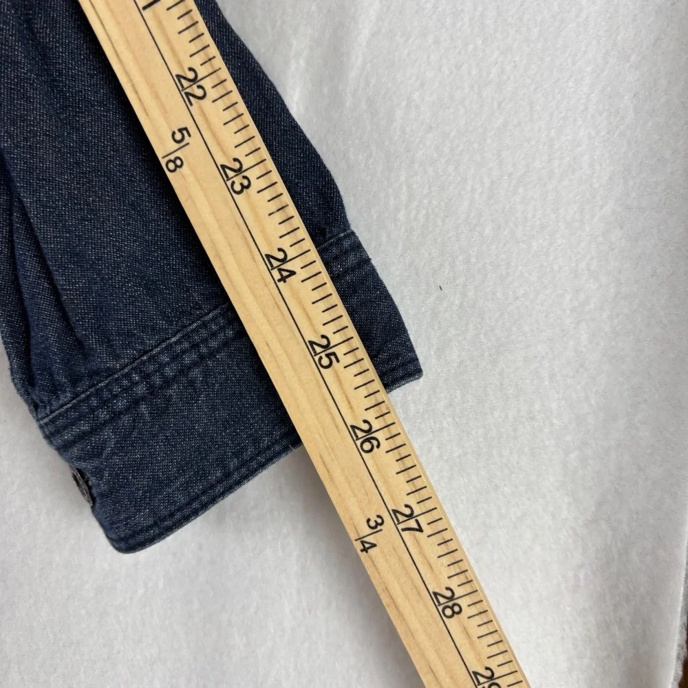 Converse, One Black Canvis, Western, Denim, Cotton, Shirt, Size L, Blue